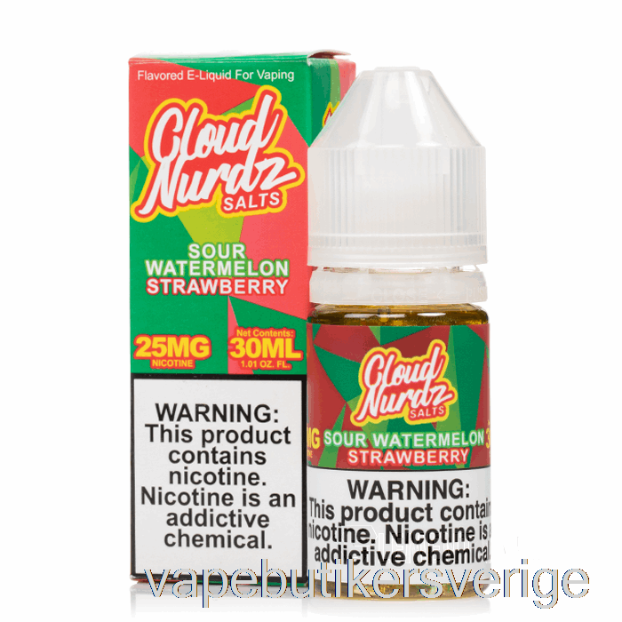 Vape Sverige Sur Vattenmelon Jordgubb - Moln Nurdz Salter - 30ml 25mg
